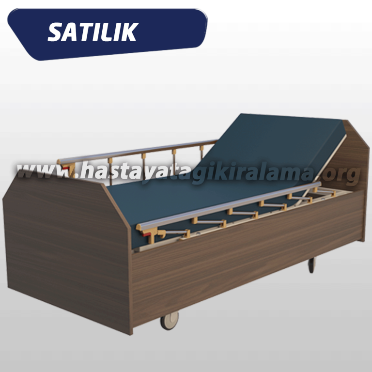 2 Motorlu Ahşap Kaplama Hasta Yatağı